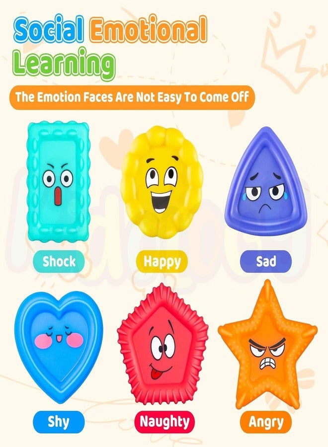 Kidology Sensory Shapes Toys for Kids - Shape Stress Relief Toy - Fidget Sensory Toys for Focus, Stress Relief & Calming Play - Fun Learning Shapes for Toddlers & Children(Pack of 6) - Image 3